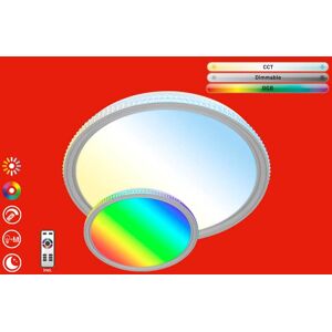 BRILONER LEUCHTEN LED Deckenleuchte "KRISTA", silber (silber, weiß), Lampen