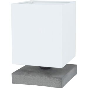 SPOT LIGHT Tischleuchte "GREAT", grau (grau, weiß), H: 21cm, Lampen, Leuchtenschirm aus wertigen Stoff, Echtes Beton - handgefertigt