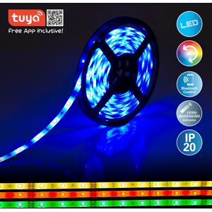 NÄVE LED-Streifen "Stripe", bunt, Flammen, Kabellänge 150,00m, Lichterketten, LED Stripe RGB, Tuya, Bluetooth, 5m, Fernbedienung, IP20, Dimmbar,19W