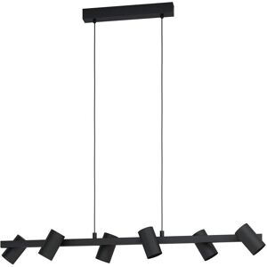 EGLO Hängeleuchte "GATUELA 1", schwarz, H: 110,00cm, Lampen, Pendelleuchte Esstisch mit 6 Spots, Metall in Schwarz, E14 Sockel