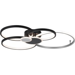 JUST LIGHT Deckenleuchte "PAPILON", schwarz, B:67cm, Lampen, LED
