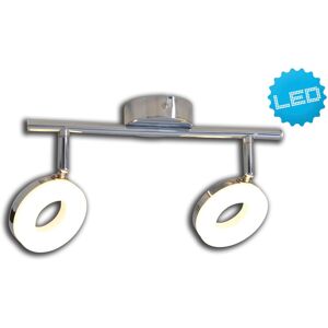 NÄVE Deckenleuchte "LED 2er Wand-u. Deckenspot", grau (chrom), H: 18,50cm, Lampen, lichtrichtung einstellbar, LED Deckenstrahler