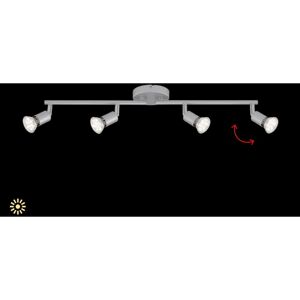 BRILONER LEUCHTEN LED Deckenleuchte "RAY", silber (titanfarbig), Lampen, Deckenstrahler