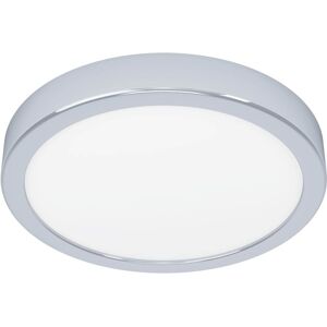 EGLO Deckenleuchte "FUEVA 5", grau (chromfarben), Ø 21,00cm H: 2,80cm, Lampen, Deckenleuchte in chrom aus Stahl - 17W - Warmweiß