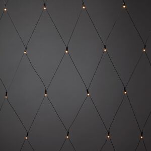 KONSTSMIDE LED-Lichternetz, schwarz, Dioden 120 St. Flammen 120 St., Kabellänge 10m x Gesamtlänge 11,5m, Lichterketten, Micro LED Lichternetz, gefrostet, 120 bernsteinfarbene Dioden