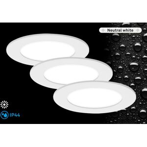 BRILONER LEUCHTEN LED Einbauleuchte "FLAT IN", weiß, Lampen