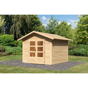 Gartenhaus KARIBU ""Tarmstedt 6" naturbelassen" Gartenhäuser Gr. ohne Fußboden, beige (naturbelassen) Gartenhäuser aus Holz hochwertiger nordischer Fichte