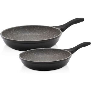 Pfannen-Set KRÜGER "Barcelona", schwarz, Pfannen, Ø 24/28 cm, Induktion