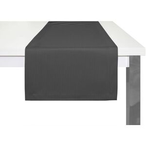 Tischläufer ADAM "Uni Collection" Gr. 1, schwarz, B:50cm L:150cm, Bio-Baumwolle, Tischdecken