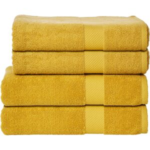 Handtuch Set DONE. "Deluxe" Handtücher (Packung) Gr. (4 St.), goldfarben Handtuch-Sets Hotelqualität aus hochwertigem Zwirnfrottier