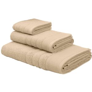 Handtuch Set HOME AFFAIRE "Cerdon, Premium Handtücher mit Bordüre, Handtuch-Set" Handtuch-Sets Gr. 3 tlg., beige Handtuch-Sets Gästehandtuch, Handtuch, Duschtuch, 100% Baumwolle 600grm²