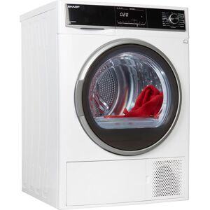 SHARP Wärmepumpentrockner "KD-HHH8S8GW3-DE", C (A-G), weiß, B:59,6cm H:84,5cm T:60,9cm, Trockner