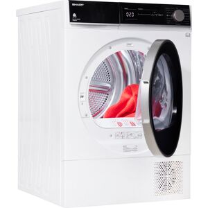 SHARP Wärmepumpentrockner "KD-NHH9S8GW3-DE", C (A-G), weiß, B:59,6cm H:84,5cm T:60,9cm, Trockner