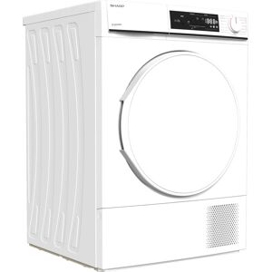 SHARP Wärmepumpentrockner "KD-NHA7S8PW3-DE", C (A-G), weiß, B:59,6cm H:84,5cm T:56,3cm, Trockner