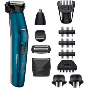 Multifunktionstrimmer BABYLISS "MT890E MEN Japanese Steel" Haarschneider blau (blau, schwarz) Haarschneider 12-in-1 Multigrooming Set für Gesicht & Körper