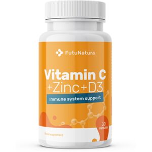 FutuNatura Vitamin C + Zink + Vitamin D3, 30 Kapseln