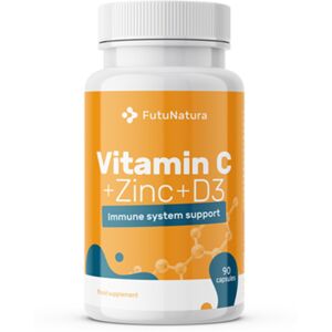 FutuNatura Vitamin C + Zink + Vitamin D3, 90 Kapseln