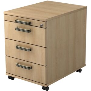 hjh OFFICE PRO SIGNA AC30 SG - Rollcontainer Eiche Streifengriff Kunststoff