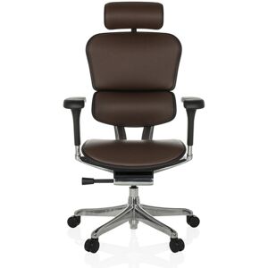 hjh OFFICE ERGOHUMAN GEN2 Leder - Luxus Chefsessel Dunkelbraun