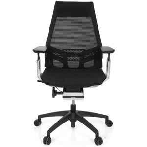 hjh OFFICE GENIDIA SMART BLACK CM Netz - Profi Bürostuhl Schwarz / Chrom