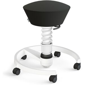 Aeris – Impulsmöbel AERIS SWOPPER MIT ROLLEN - Swopper Low Kunstleder Schwarz Gestell Weiß