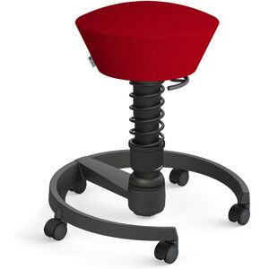 Aeris – Impulsmöbel AERIS SWOPPER MIT ROLLEN - Swopper Standard Mikrofaser Rot Gestell Schwarz