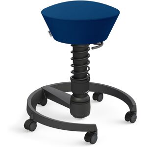 Aeris – Impulsmöbel AERIS SWOPPER MIT ROLLEN - Swopper Standard Wollmischung Blau Gestell Schwarz