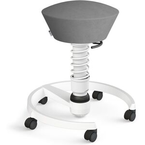 Aeris – Impulsmöbel AERIS SWOPPER MIT ROLLEN - Swopper Standard Mikrofaser Grau Gestell Weiß