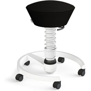 Aeris – Impulsmöbel AERIS SWOPPER AIR MIT ROLLEN - Swopper Standard Schwarz Gestell Weiß Mesh-Gewebe AIR
