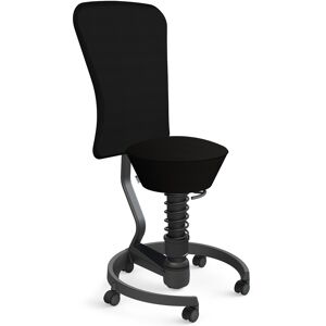 Aeris – Impulsmöbel AERIS SWOPPER AIR MIT ROLLEN UND LEHNE - Swopper Standard Schwarz Gestell Schwarz Mesh-Gewebe AIR