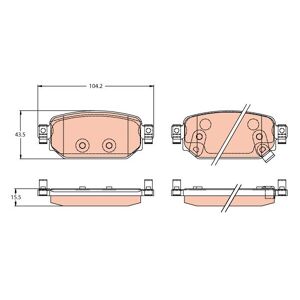 Trw Bremsbeläge Hinten (Gdb2172) Für Mazda 3 Scheibenbremsbelagsatz.