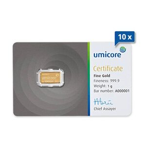 10 x 1 g Goldbarren Umicore