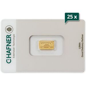 25 x 1 g Goldbarren C. Hafner