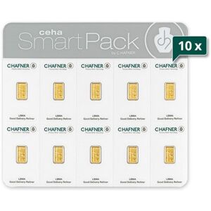 10 x 10 x 1 g Goldbarren C. Hafner SmartPack