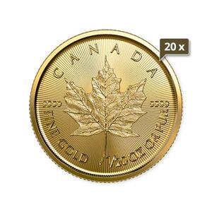 20 x 1/20 Unze Gold Maple Leaf 2022