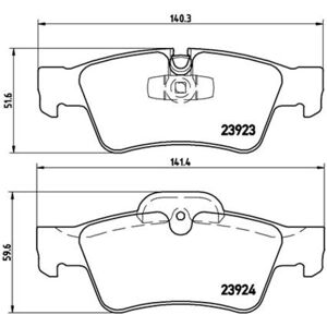 Bremsbelagsatz BREMBO P 50 064, Hinten