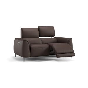 sofanella Ledercouch 2-Sitzer COMO Relaxsofa Sofa 168x97x101cm Braun