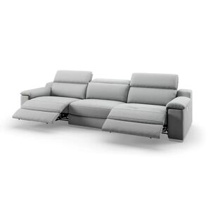 sofanella 3-Sitzer Sofa XXL MACELLO mit Relaxfunktion 279x110x78cm grau
