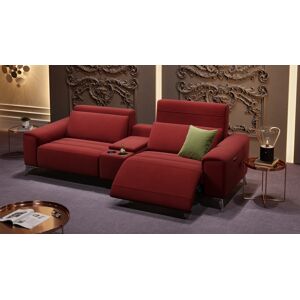 sofanella Designer Sofa Stoff 2-Sitzer Kinosofa SALENTO Homecinema 212x100x80cm Rot