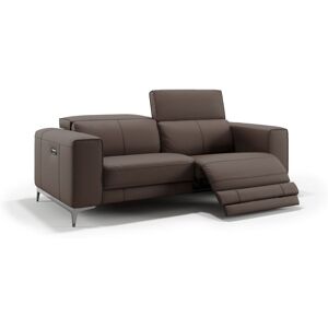 sofanella Ledercouch CUPELLO 3-Sitzer Sofa 194x74x107cm Braun