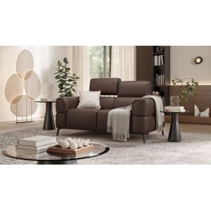 sofanella Leder Sofa MEZZANO 2-Sitzer Couch Sofagarnitur 168x100x97cm Braun