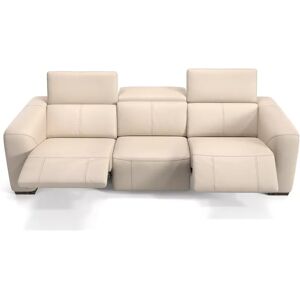 sofanella MEGA Sofa SORRENTO XXL Couch Leder 3-Sitzer 267x74x100cm Beige