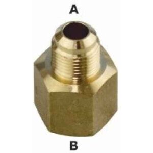 TECHNOCOLD Reduzier-Aufschraubstutzen 1/4""M - 3/8""W SAE (7/16""-5/8"" UNF) incl. Dichtring