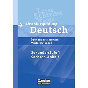 Melanie Glier - GEBRAUCHT Abschlussprüfung Deutsch - Sekundarstufe I - Sachsen-Anhalt: 10. Schuljahr - Arbeitsheft mit Lösungen und Musterprüfungen