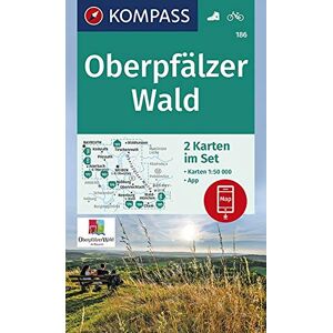 KOMPASS-Karten GmbH - GEBRAUCHT Oberpfälzer Wald: 2 Wanderkarten 1:50000 im Set inklusive Karte zur offline Verwendung in der KOMPASS-App. Fahrradfahren. (KOMPASS-Wanderkarten, Band 186)