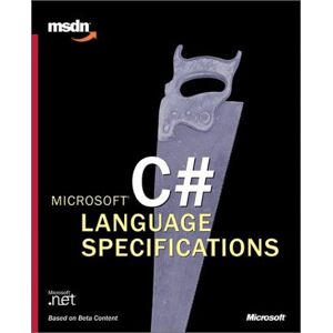 Microsoft Corporation - GEBRAUCHT Microsoft C sharp Language Specifications (MSDN)