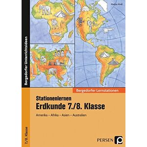 Markus Kindl - GEBRAUCHT Stationenlernen Erdkunde 7./8. Klasse: Amerika - Afrika - Asien - Australien (Bergedorfer® Lernstationen)