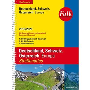 GEBRAUCHT Falk Straßenatlas Deutschland, Schweiz, Österreich, Europa 2019/2020 1 : 300 000 (Falk Atlanten)