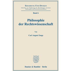 Philosophie der Rechtswissenschaft. (Erfahrung und Denken)