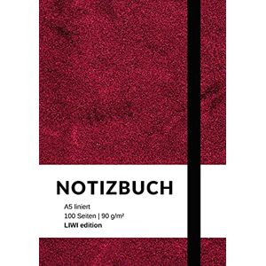 Notizbuch A5 - Notizbuch A5 liniert - 100 Seiten 90g/m² - Soft Cover violett - FSC Papier: Notebook A5 liniert weißes Papier